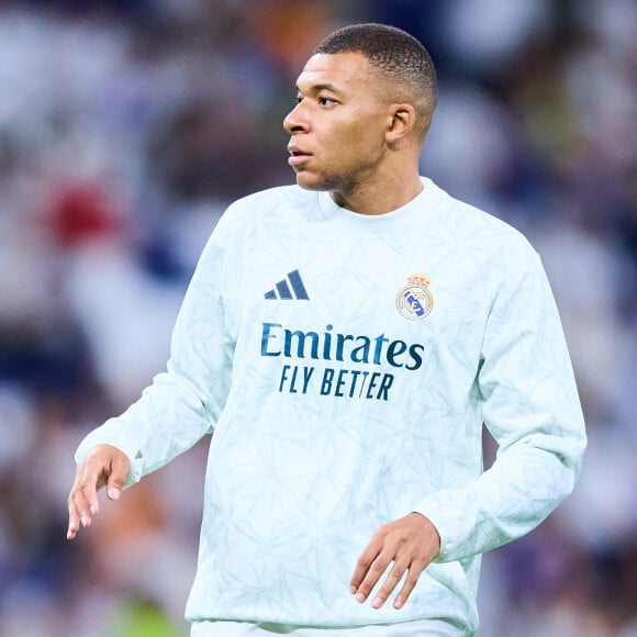 Kylian Mbappé pendant le match LaLiga EA Sports entre le Real Madrid et Villarreal CF au stade Santiago Bernabeu le 5 octobre 2024 à Madrid, Espagne. © LGM/Panoramic/Bestimage