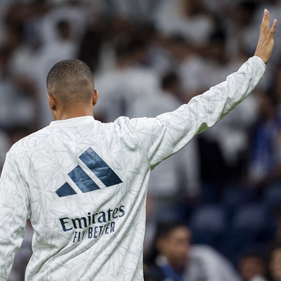 Kylian Mbappé pendant le match LaLiga EA Sports entre le Real Madrid et Villarreal CF au stade Santiago Bernabeu le 5 octobre 2024 à Madrid, Espagne. © LGM/Panoramic/Bestimage