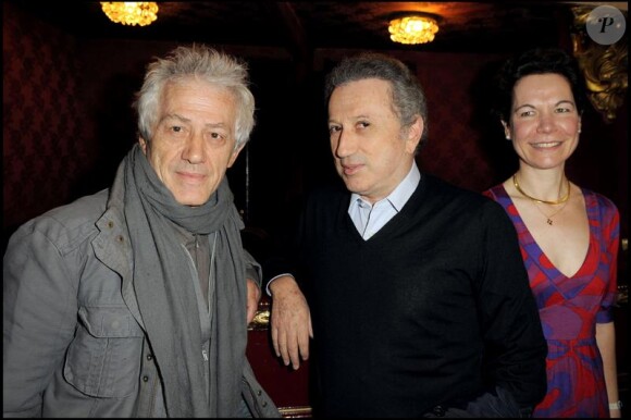 Jean-Luc Moreau et Michel Drucker lors de la conférence de  presse des Molières 2010