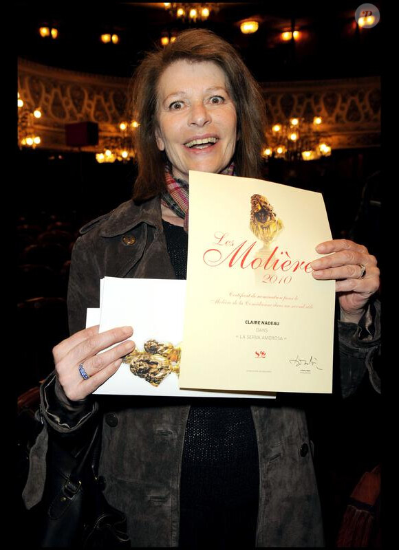 Claire Nadeau, nominée pour le Molière de la comédienne dans un second rôle 2010