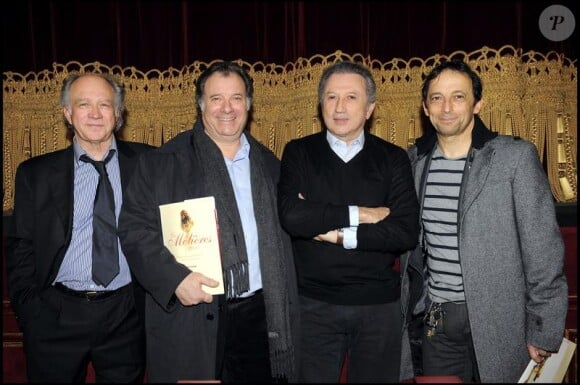 Daniel Russo, Michel Drucker et Eric Métayer lors de la conférence de  presse des Molières 2010