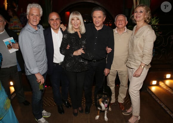 Exclusif - Gerard Lenorman, Dr Yves Lahiani, Dany Saval et son mari Michel Drucker, Michel Klein et sa femme Marie-Christine lors de la soiree de lancement du livre du Dr Yves Lahiani 'Le Dompteur de maux', et l’anniversaire surprise des 97 ans de Michel Klein au Buddha-Bar, a Paris, France le 19 Avril 2018. Photo by Jerome Domine/ABACAPRESS.COM