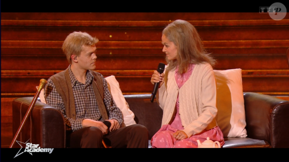 Charles et Julie métamorphosés lors du prime de la "Star Academy 2024" du 19 octobre, sur TF1