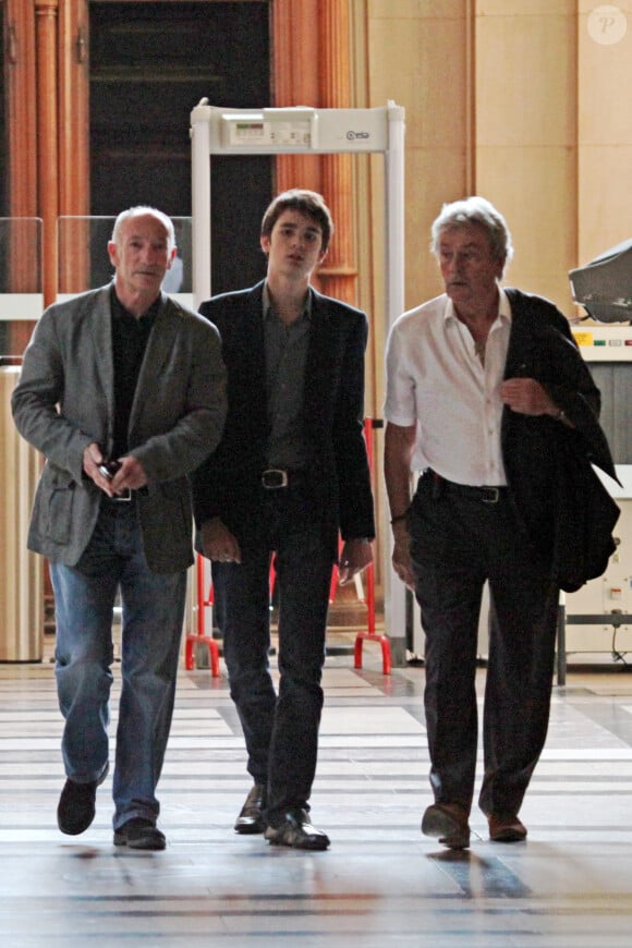 Alain Delon au tribunal des affaires familiales (TGI de Paris) pour le jugement sur la garde de son fils Alain-Fabien le 5 septembre 2010 