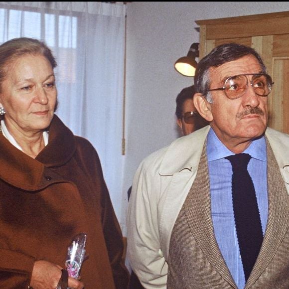 Odette et Lino Ventura lors d'un événement pour la fondation Perce-Neige en 1984