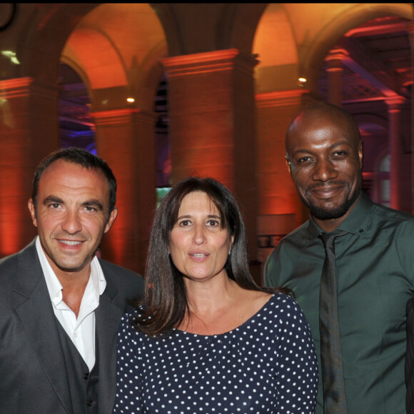 Julien Arnaud, Nikos Aliagas, Harry Roselmack au Palais Brongniart