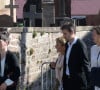 Fanny Groll, mère de Lina, arrive à l'église Saint-Arnould à Plaine pour les obsèques de sa fille, le 25 octobre 2024. Photo by Christoph de barry/ABACAPRESS.COM