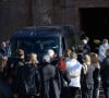 Fanny Groll, mère de Lina, arrive à l'église Saint-Arnould à Plaine pour les obsèques de sa fille, le 25 octobre 2024 Photo by Christoph de Barry/ABACAPRESS.COM