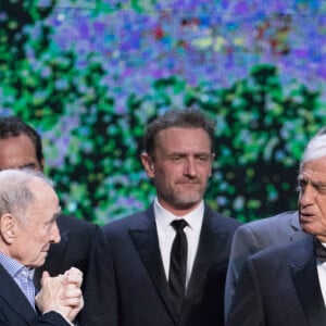 Franck Dubosc, Claude Brasseur, Jean-Paul Rouve, Jean-Paul Belmondo (Smoking Dior, chaussures Carvil) , Alice Pol, Guillaume Gallienne, Charles Gérard , Françoise Fabian - 42ème cérémonie des César à la salle Pleyel à Paris le 24 février 2017. © Olivier Borde / Dominique Jacovides / Bestimage 