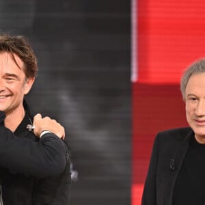 Exclusif - Laurent Gerra, David Hallyday et Michel Drucker - Enregistrement de l'émission "Vivement Dimanche", présentée par M.Drucker et diffusée le 27 octobre sur France 3 © Guillaume Gaffiot / Bestimage 