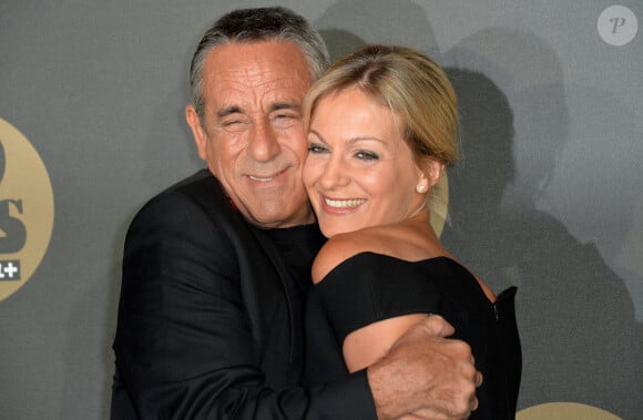 Thierry Ardisson et sa femme Audrey Crespo-Mara - Soirée des 30 ans de Canal + au Palais de Tokyo à Paris le 4 novembre 2014. 