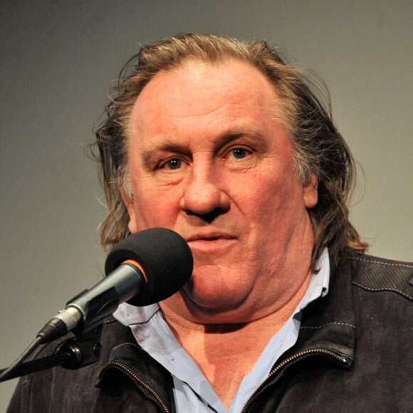 Gérard Depardieu - Soirée de lancement de l'exposition consacrée à Maurice Pialat à la Cinemathèque a Paris, le 18 février 2013.