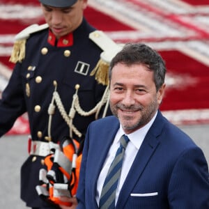 Bernard Montiel - Cérémonie d'accueil officielle du Président de la République, Emmanuel Macron et de Brigitte Macron sur la place Mechouar à Rabat au Maroc le 28 octobre 2024. © Dominique Jacovides/Bestimage 