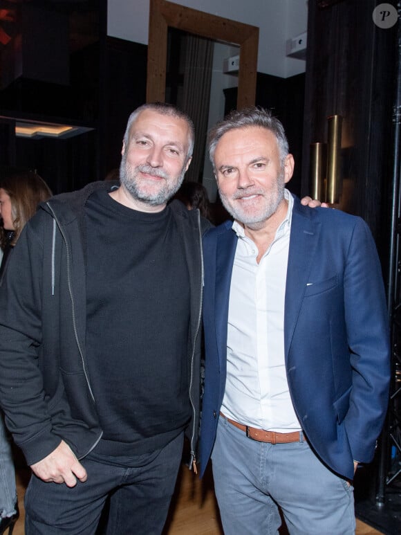 Semi-Exclusif - Fred Musa et Éric Brunet - Pour célébrer l'anniversaire de sa Maison, Nathalie Blanc réunissait, ce vendredi, les amis de la marque pour assister à un événement exclusif au Café de l'Homme, face à la Tour Eiffel. © Bellak - Perusseau / Bestimage