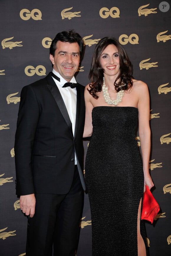 Yannick Alleno et sa compagne Laurence Bonnel - Soiree GQ ' l'Homme de l'Annee 2012' au Musee d' Orsay a Paris le 16 Janvier 2013. 