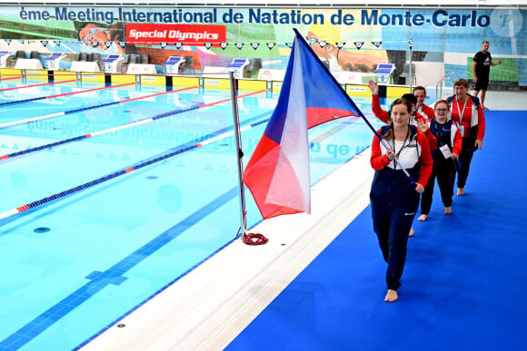 Exclusif - La princesse Charlene de Monaco a présidé la cérémonie d'ouverture du meeting européen de natation " Princesse Charlène " organisé par Special Olympics Monaco au Centre Nautique Albert II à Monaco. Le 26 octobre 2024.