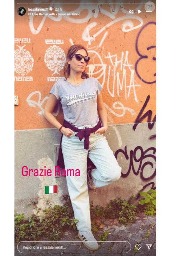 Léa Salamé en week-end à Rome. Instagram