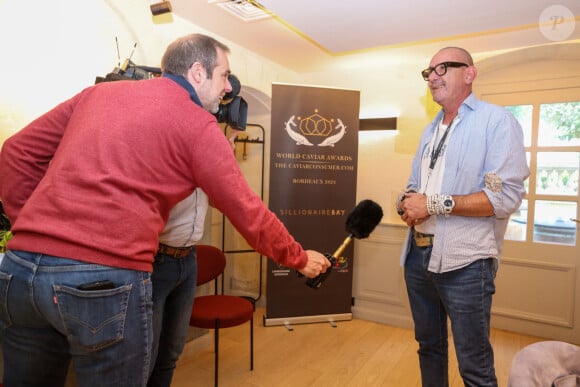 Exclusif - Laurent Morin créateur des "World Caviar Awards", lors du "World Caviar Awards", le 1er championnat du monde de Caviar au Château Hôtel Grand Barrail à Saint-Emilion, en Gironde, France, le 30 octobre 2024. © Jean-Marc Lhomer/Bestimage