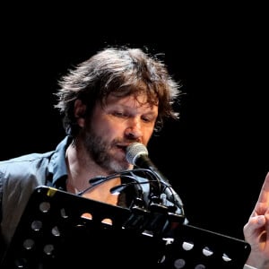 Exclusif - Bertrand Cantat (ex-membre du groupe "Noir Désir" et actuel membre du groupe "Détroit") fait une pause dans sa carrière musicale et se lance dans une tournée de lecture de textes poétiques avec deux musiciens autour de lui. Son nouveau spectacle de lecture (Condor Live) est tiré du livre "Condor" de Caryl Ferey. C'est une oeuvre allégorique et hallucinée, d'un couple fuyant la mort dans le Chili d'après Pinochet. Cenon, le 22 septembre 2016. © Patrick Bernard/ Bestimage