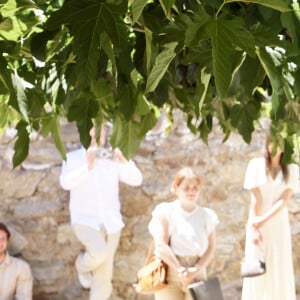 Exclusif - Mariage civil de Christine Bravo et Stéphane Bachot devant la mairie de Occhiatana en Corse le 11 Juin 2022 © Dominique Jacovides / Bestimage