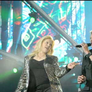 Exclusif - Sylvie Vartan - Concert de Johnny Hallyday, tournée "Tour 66" au Stade de France le 31 mai 2009.