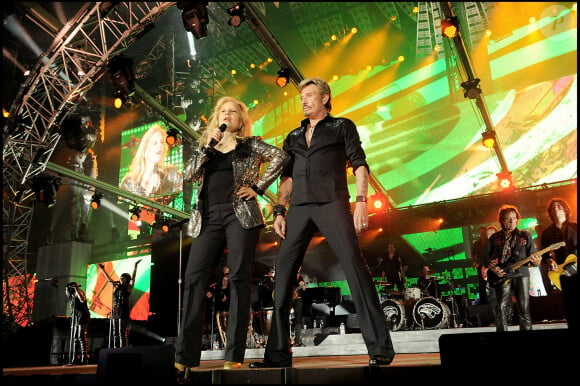 Exclusif - Sylvie Vartan - Concert de Johnny Hallyday, tournée "Tour 66" au Stade de France le 31 mai 2009.