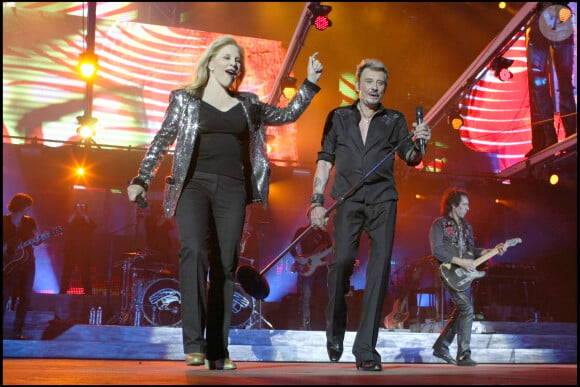 Exclusif - Sylvie Vartan - Concert de Johnny Hallyday, tournée "Tour 66" au Stade de France le 31 mai 2009.