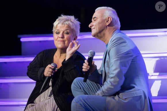 Prix Special - Exclusif - Mimie Mathy, Michel Fugain - Enregistrement de l'emission "Hier Encore", presentee par Virginie Guilhaume et diffusee sur France 2 en prime time le 1er fevrier, a l'Olympia a Paris. Le 9 janvier 2014 