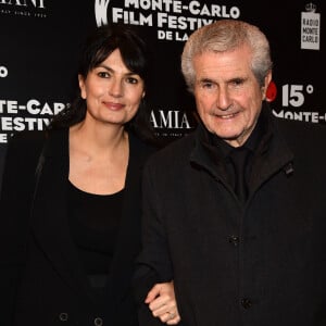 Valérie Perrin, la scénariste, et son compagnon Claude Lelouch, président du Jury du Festival, durant la projection en compétition du film français "Je vais mieux" réalisé par Jean Pierre Améris durant le 15ème Monte-Carlo Film Festival de la Comédie au Grimaldi Forum à Monaco le 1er mars 2018. © Bruno Bebert/Bestimage 