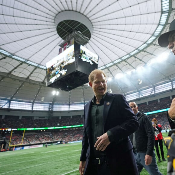 Prince Harry, duc de Sussex, lors du match opposant les Argonauts de Toronto et les Blue Bombers de Winnipeg dans le cadre de la Grey Cup à Vancouver, Canada. Le 17 novembre 2024. Photo by Darryl Dyck/CP/ABACAPRESS.COM