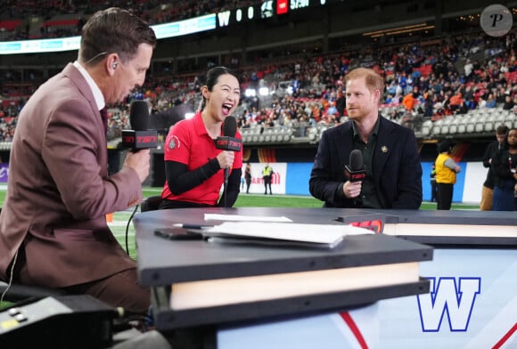 Prince Harry, duc de Sussex, lors du match opposant les Argonauts de Toronto et les Blue Bombers de Winnipeg dans le cadre de la Grey Cup à Vancouver, Canada. Le 17 novembre 2024. Photo by Darryl Dyck/CP/ABACAPRESS.COM