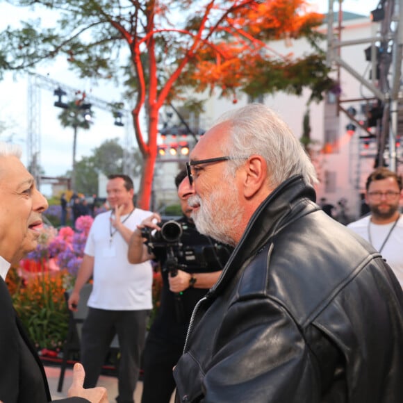 Exclusif - Enrico Macias, Gérard Pullicino - Backstage - Enregistrement de l'émission "La Fête de la chanson à l'Orientale" à l'hôtel Fairmont de Tanger au Maroc, diffusée le 22 novembre sur France 3 © Philippe Doignon / Bestimage 