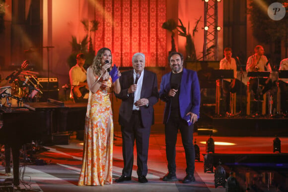 Exclusif - André Manoukian, Laury Thilleman et Enrico Macias - Enregistrement de l'émission "La Fête de la chanson à l'Orientale" à l'hôtel Fairmont de Tanger au Maroc, diffusée le 22 novembre sur France 3 © Philippe Doignon / Bestimage 