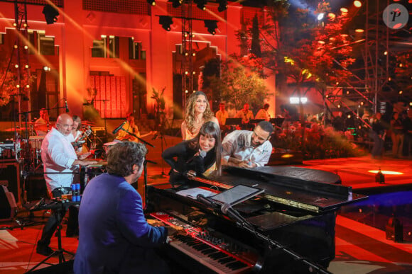 Exclusif - André Manoukian, Laury Thilleman, Ycare, Ouidad - Enregistrement de l'émission "La Fête de la chanson à l'Orientale" à l'hôtel Fairmont de Tanger au Maroc, diffusée le 22 novembre sur France 3 © Philippe Doignon / Bestimage 