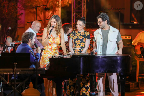 Exclusif - André Manoukian, Laury Thilleman, Anne Sila et Symon - Enregistrement de l'émission "La Fête de la chanson à l'Orientale" à l'hôtel Fairmont de Tanger au Maroc, diffusée le 22 novembre sur France 3 © Philippe Doignon / Bestimage 