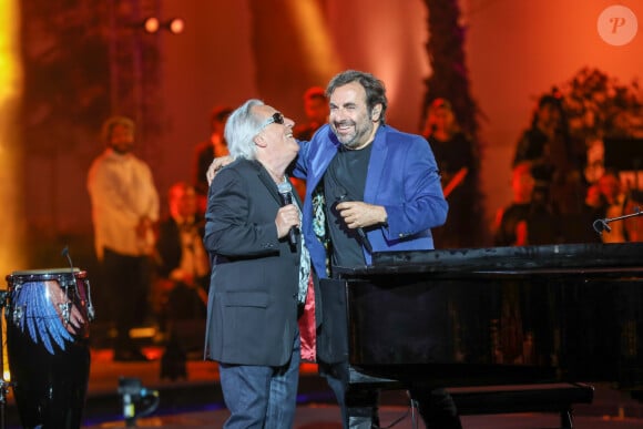 Exclusif - Gilbert Montagné et André Manoukian - Enregistrement de l'émission "La Fête de la chanson à l'Orientale" à l'hôtel Fairmont de Tanger au Maroc, diffusée le 22 novembre sur France 3 © Philippe Doignon / Bestimage 