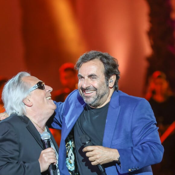 Exclusif - Gilbert Montagné et André Manoukian - Enregistrement de l'émission "La Fête de la chanson à l'Orientale" à l'hôtel Fairmont de Tanger au Maroc, diffusée le 22 novembre sur France 3 © Philippe Doignon / Bestimage 