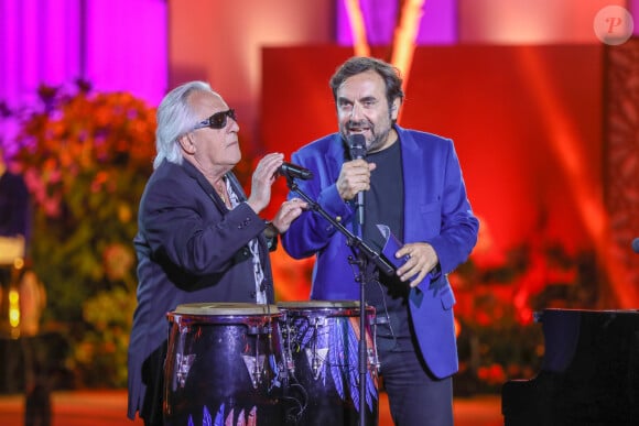 Exclusif - Gilbert Montagné et André Manoukian - Enregistrement de l'émission "La Fête de la chanson à l'Orientale" à l'hôtel Fairmont de Tanger au Maroc, diffusée le 22 novembre sur France 3 © Philippe Doignon / Bestimage 