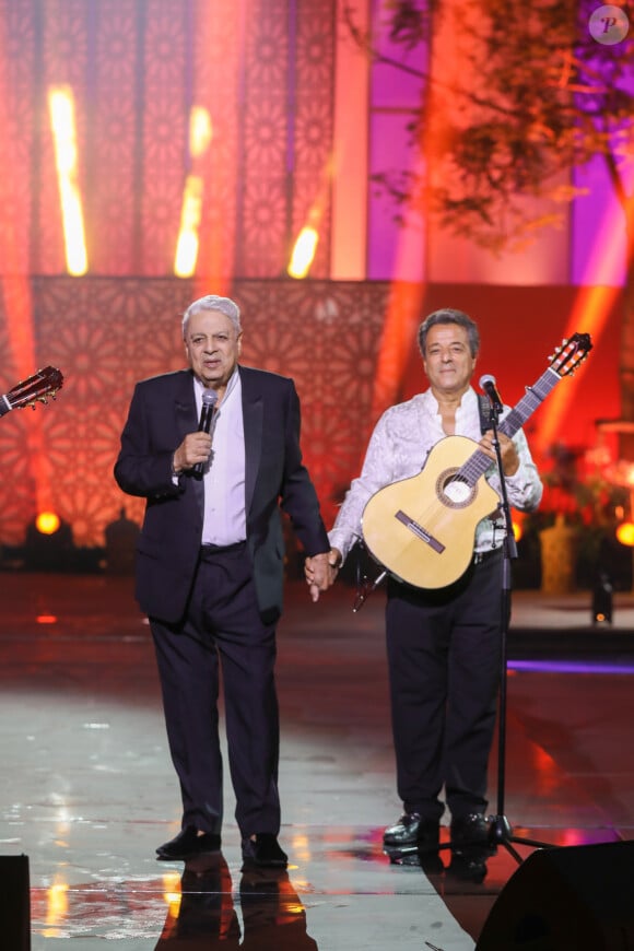 Exclusif - Enrico Macias, Chico and the Gypsies - Enregistrement de l'émission "La Fête de la chanson à l'Orientale" à l'hôtel Fairmont de Tanger au Maroc, diffusée le 22 novembre sur France 3 © Philippe Doignon / Bestimage 