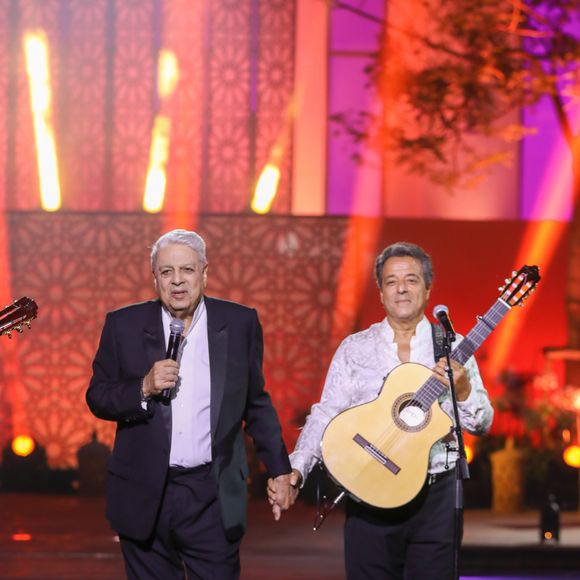 Exclusif - Enrico Macias, Chico and the Gypsies - Enregistrement de l'émission "La Fête de la chanson à l'Orientale" à l'hôtel Fairmont de Tanger au Maroc, diffusée le 22 novembre sur France 3 © Philippe Doignon / Bestimage 