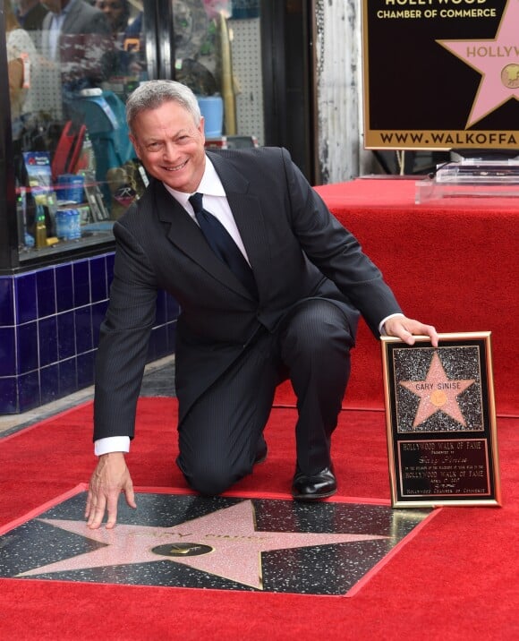 Gary Sinise reçoit son étoile sur le Walk of Fame à Hollywood, le 17 avril 2017 © Chris Delmas/Bestimage