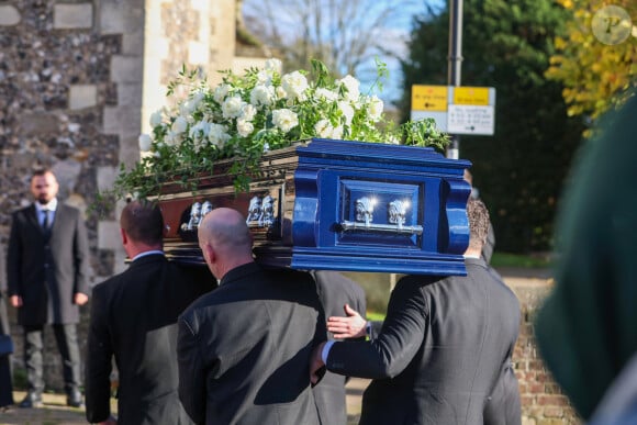 Funérailles de Liam Payne à l'église St Mary à Amersham, le 20 novembre 2024. L'ex-membre du groupe One Direction a chuté du troisième étage, le 16 octobre 2024, depuis le balcon de sa chambre d'hôtel. Celle-ci a été retrouvé saccagée. 