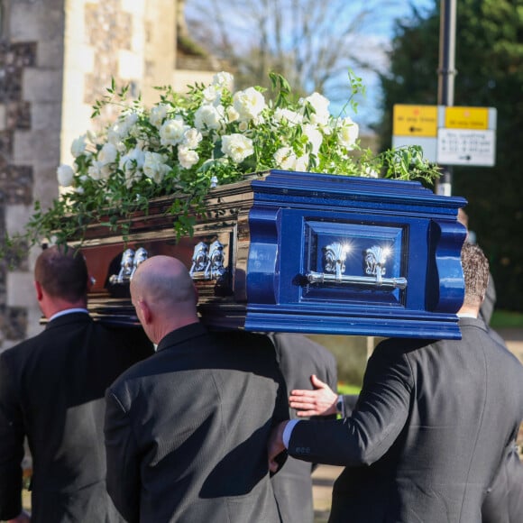 Funérailles de Liam Payne à l'église St Mary à Amersham, le 20 novembre 2024. L'ex-membre du groupe One Direction a chuté du troisième étage, le 16 octobre 2024, depuis le balcon de sa chambre d'hôtel. Celle-ci a été retrouvé saccagée. 