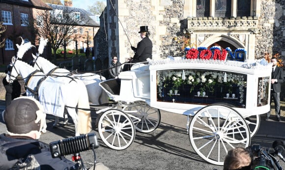 Funérailles de Liam Payne à l'église St Mary à Amersham, le 20 novembre 2024. L'ex-membre du groupe One Direction a chuté du troisième étage, le 16 octobre 2024, depuis le balcon de sa chambre d'hôtel. Celle-ci a été retrouvé saccagée. 