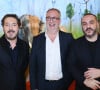 Guillaume Gallienne, Mathieu Forget et sa compagne Victoria Dauberville, ont, eux aussi, fait sensation lors de cet événement qui a mis à l'honneur un tout nouveau salon de voyage parisien. 
Exclusif - Guillaume Gallienne, Frédéric Savoyen, Pdg de Elux Groupe (Eluxtravel, Eluxfrance, Eluxevent), François-Xavier Demaison à l'inauguration du Flagship Eluxtravel, un nouveau salon de voyage design et lumineux à Paris le 14 novembre 2024. © Rachid Bellak / Bestimage