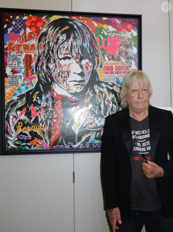 Exclusif - Le chanteur Renaud (Renaud Séchan) - Vernissage de l'exposition "Renaud, Des mots et des images" qui se tiendra jusqu'au 14 septembre à la Mairie du 13ème à Paris le 5 septembre 2024.