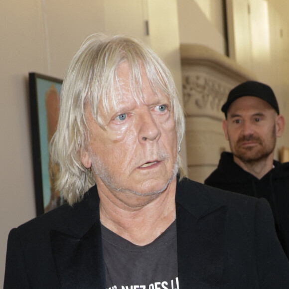 Exclusif - Le chanteur Renaud (Renaud Séchan) - Vernissage de l'exposition "Renaud, Des mots et des images" qui se tiendra jusqu'au 14 septembre à la Mairie du 13ème à Paris le 5 septembre 2024.