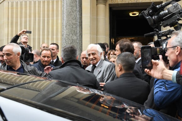 Jean-Paul Belmondo - Obsèques de Charles Gérard en la cathédrale arménienne Saint-Jean-Baptiste de Paris. Le 26 septembre 2019  Funerals of the french actor Charles Gerard in Paris. On September 26th 2019 