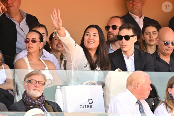 Pauline Ducruet, Marie et Louis Ducruet lors de la finale du Rolex Masters 1000 de Monte-Carlo à Roquebrune-Cap-Martin le 14 avril 2024. © Bruno Bebert / Bestimage 