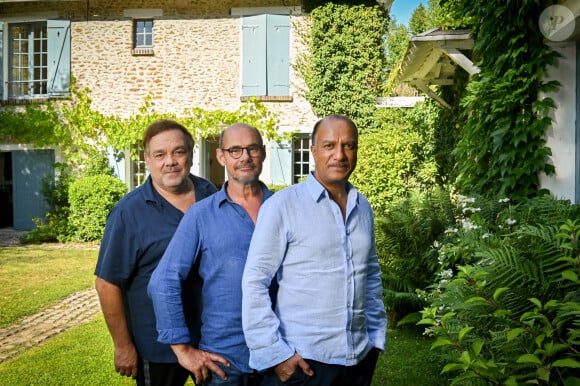 Exclusif - Didier Bourdon, Bernard Campan et Pascal Legitimus - Rendez-vous avec Les Inconnus, à l'occasion du tournage du documentaire "L'histoire secrète des Inconnus, le doc événement", diffusé le 5 janvier à 21h10 sur TF1 © Guillaume Gaffiot / Bestimage